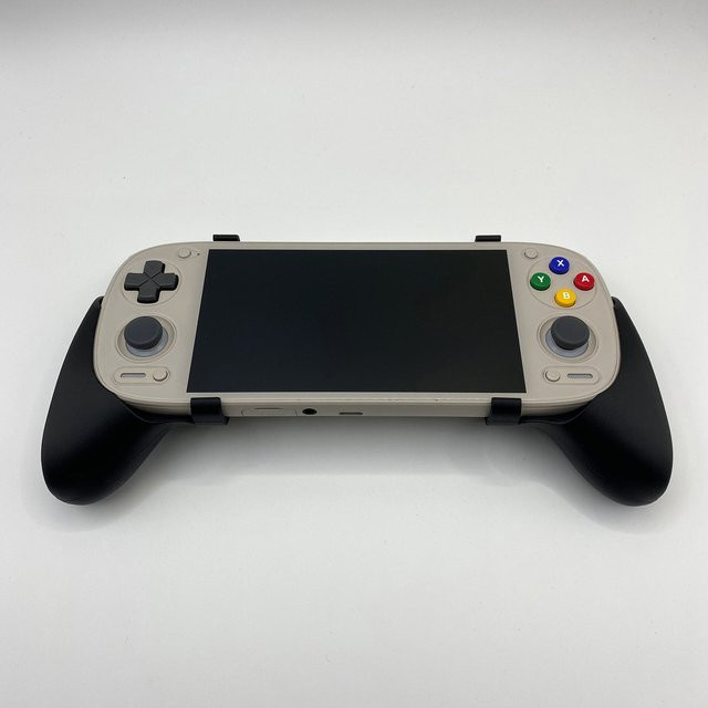 Ergonomischer 3D-gedruckter Controller-Griff für Retroid Pocket 5 in Schwarz und Grau - Bild 1