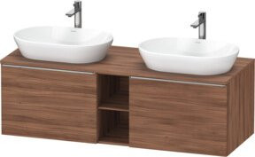 Duravit Waschtischunterschrank D-Neo in Nuss Natur, Wandmontage, B/T: 140 x 55 cm - Bild 1