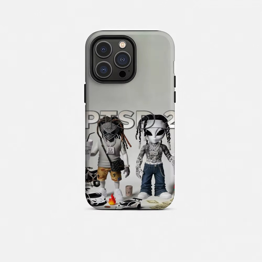 D-D-Block Europa PTSD 222 Handyhülle für iPhone 12 bis iPhone 17 Pro Max Plus, glänzende HD-Doppelschicht-Flüssighartschale, Weiß - Bild 7