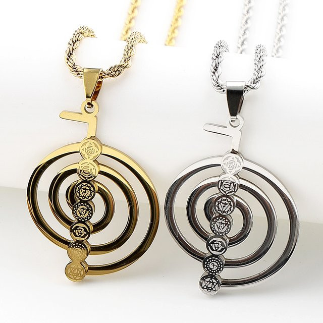 AFAWA Halskette, Edelstahl, Gold, Anhänger, Unisex - Bild 1