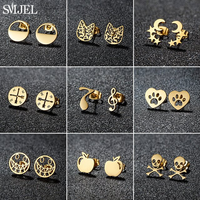 SMJEL Ohrstecker Edelstahl, geometrisch, Damen - Bild 1