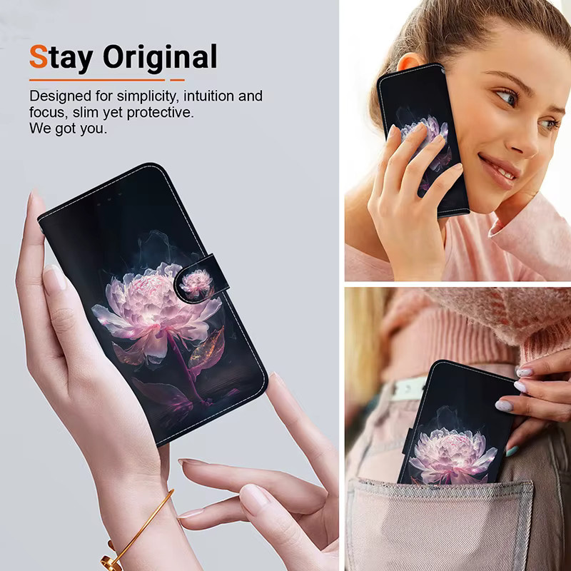 Xiaomi Flip Wallet Case Leder-Schutzhülle mit Standfunktion für Redmi Note 11T 11 11S 10 9 8 Pro Plus Max 4G 5G Note 7 7S 8T 9S 10S 11S - Bild 2
