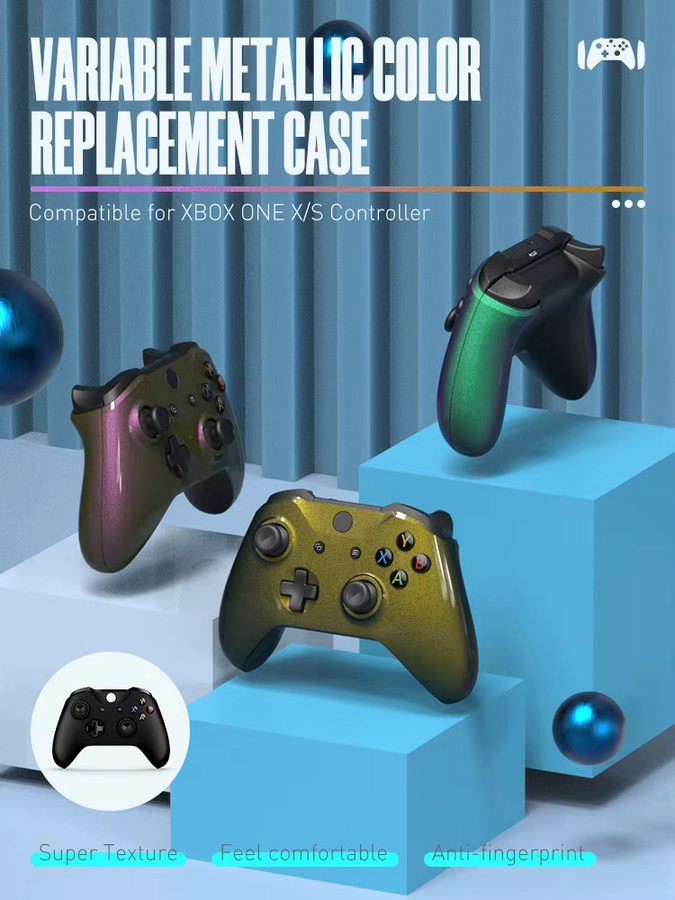 DATA FROG Chameleon Frontgehäuse Frontplattenabdeckung für Xbox One X Slim Controller DIY Ersatzset in Multicolour - Bild 2
