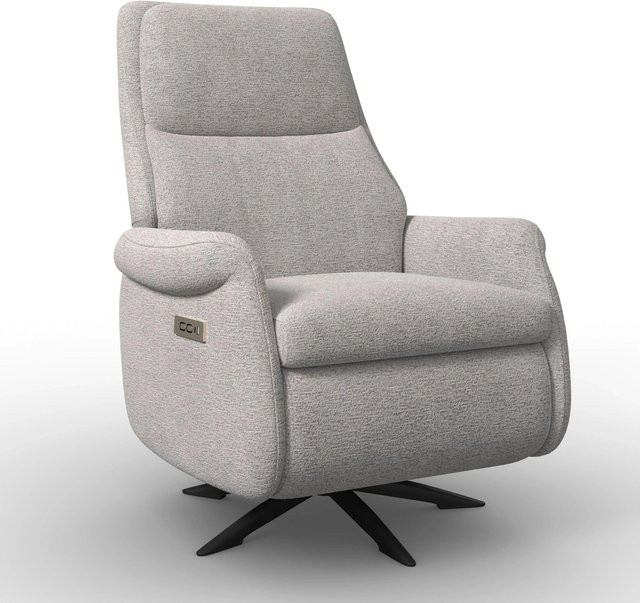 Bessagi Home Elektrischer Relaxsessel Alice mit Liege- und Relaxfunktion in Grau mit Bouclé-Stoff und Armlehnen (B/T/H: 94,0 x 76,0 x 100,0 cm) - Bild 1