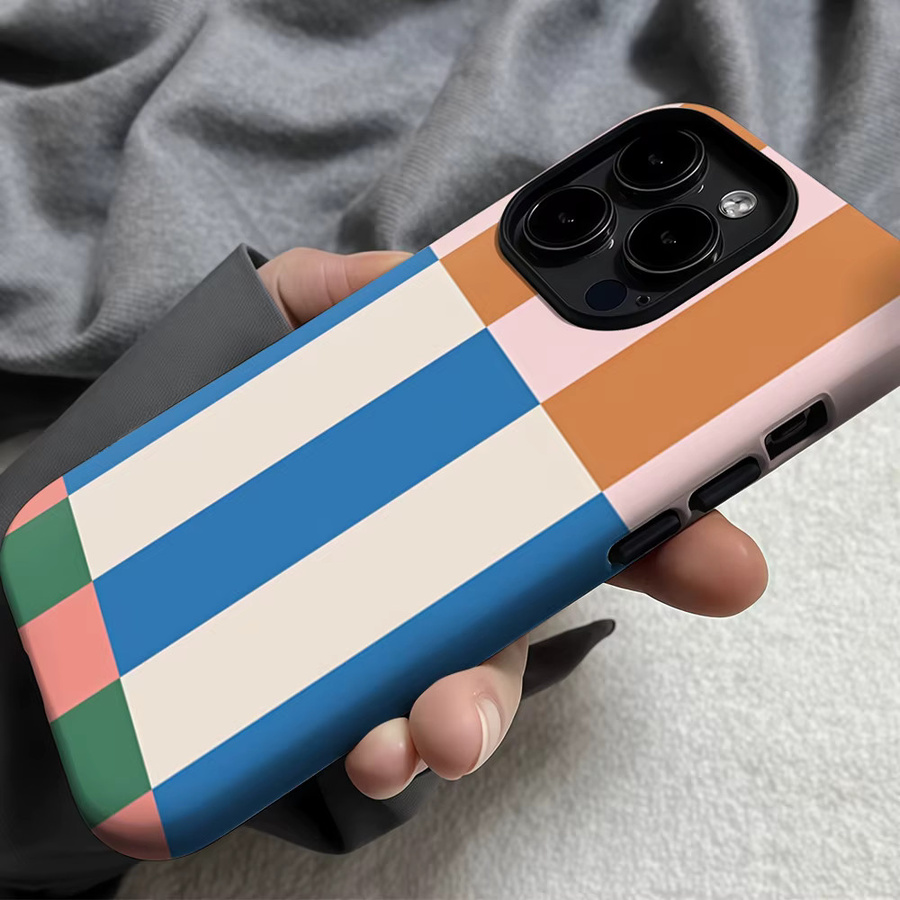 Magnetische iPhone Hülle in Pastellfarben mit Doppelschicht-Design für iPhone 17 16 15 14 Pro Max Plus, Mehrfarbig - Bild 4
