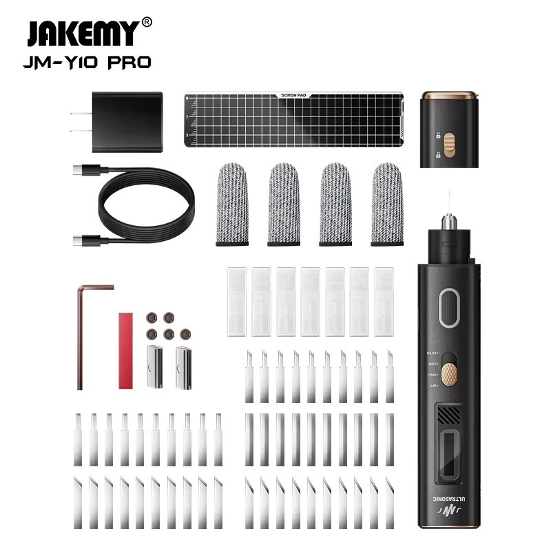 TEBAK JM-Y10 PRO Ultraschall-Schneidegerät 30W 40KHz Handgehaltenes Elektrisches Schneidewerkzeug in Schwarz für 3D-Drucke, Acryl, Kunststoff und Holz - Bild 2