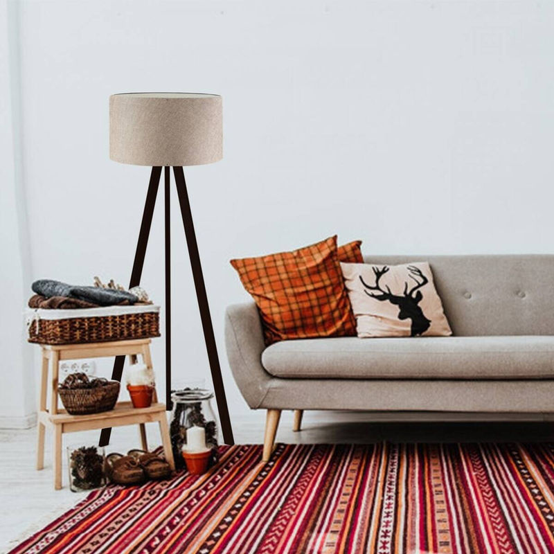 Opviq Stehlampe in Beige aus PVC und MDF im skandinavischen Design, E27, Höhe: 140 cm, Breite: 38 cm, Tiefe: 38 cm - Bild 3
