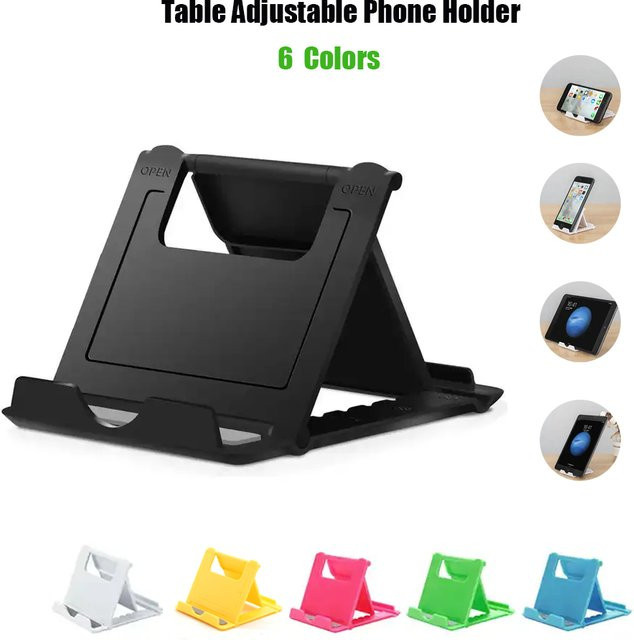 Congdi Universal Handy-Ständer und Tablet-Halterung für Desktop, verstellbar und klappbar, Farbe: Weiß - Bild 1