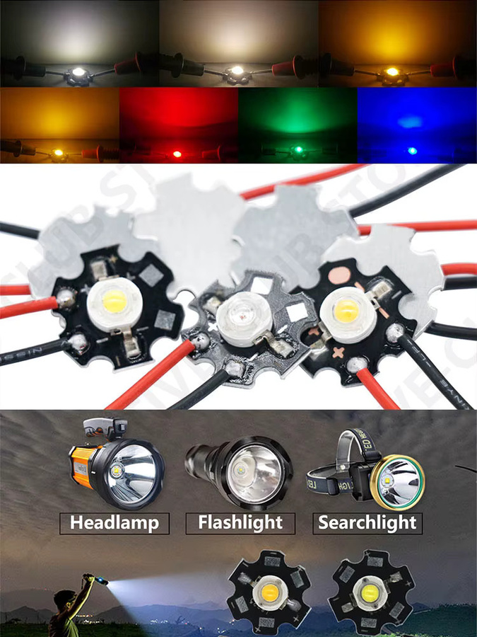 10 Stück DT&ZM Hochleistungs-LED WireSMD-COB-Dioden mit PCB, 20 mm, Farben: Rot, Grün, Blau und Multicolour - Bild 7