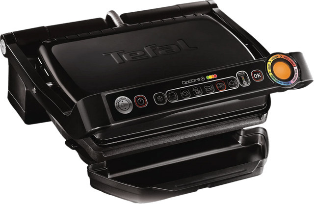 Tefal OptiGrill+ GC7148 Kontaktgrill in Schwarz mit spülmaschinenfesten Teilen - Bild 1