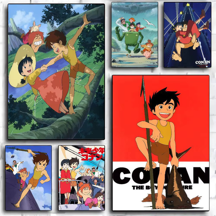 Future Boy Conan Anime Poster Wasserfester Papieraufkleber in Mehrfarbig für Ästhetische Wandgestaltung - Bild 2