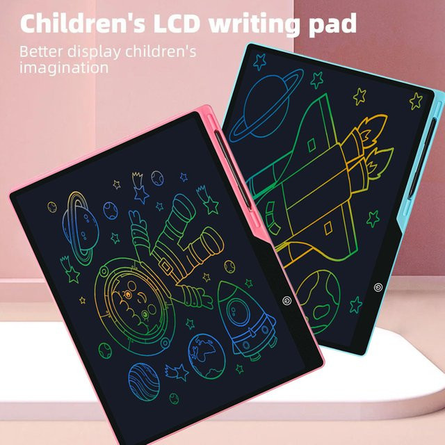 WDSZKMYF LCD Kinder Zeichnung Tablet, elektronische Gekritzel Schreibtafel, aufladbar - Bild 1
