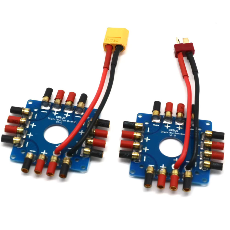 U-Angel-1988 ESC-Verteilerplatine in Blau mit XT60-Steckern und 3,5-mm-Bananen-Bullet-Anschlüssen für Quadcopter und FPV Multicopter - Bild 2
