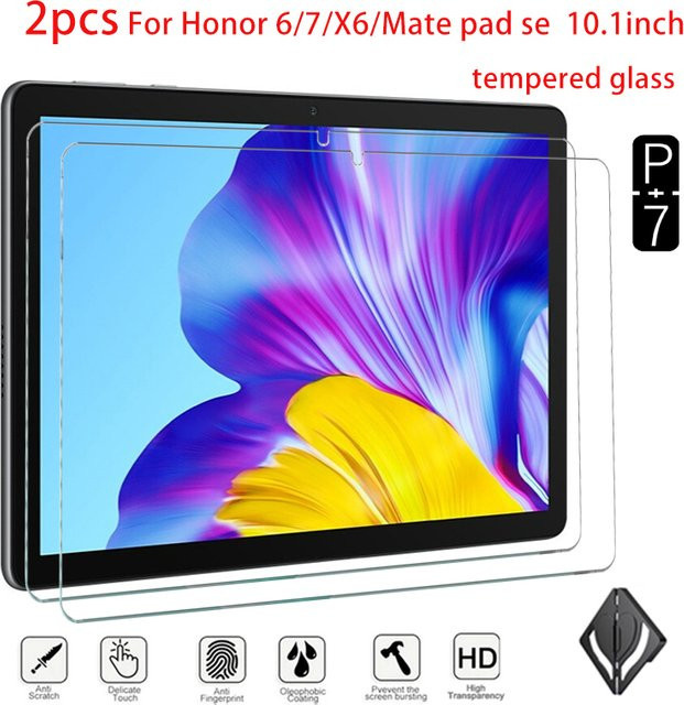 2 Stück Honor Tablet Displayschutz aus gehärtetem Glas für Honor Tablet 6 7 X6 X8 X8 Lite 10,1 Zoll HD transparent sturzsicher und explosionsgeschützt - Bild 1