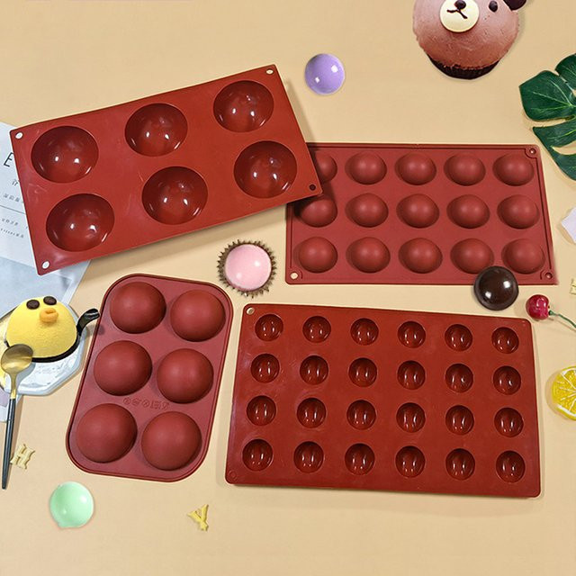Hoeaden Silikon Backform für Schokolade, Cake Pops und Lollipops, Rund - Bild 1