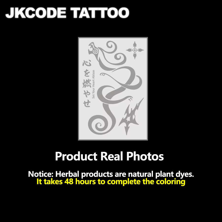JKCODE TATTOO Fliegender Drache Temporärtattoo, Japanischer Stil - Bild 2