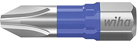 Wiha Kreuzschlitz-Bit Set PH 3 aus Molybdän-Vanadium-Stahl, 5-teilig, blau - Bild 1
