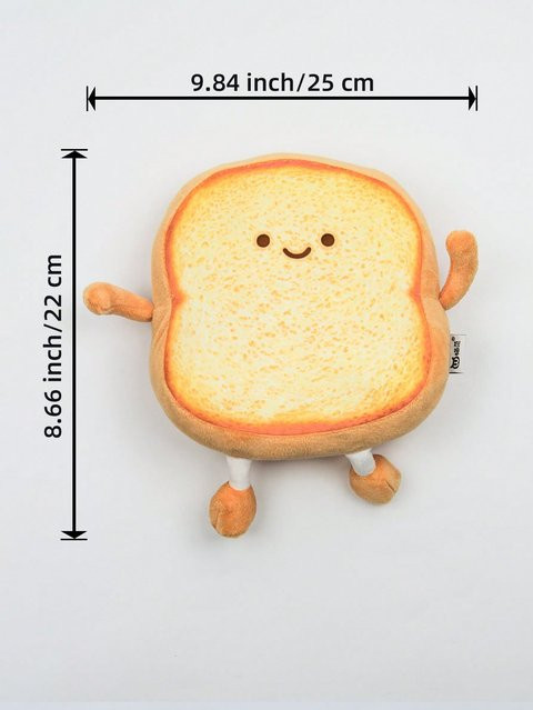 Gelbes Toastbrot Plüschkissen von Yiran Health & Beauty, weiches Lebensmittel-Stil Plüschtier zur Dekoration, Breite: 22 cm - Bild 1