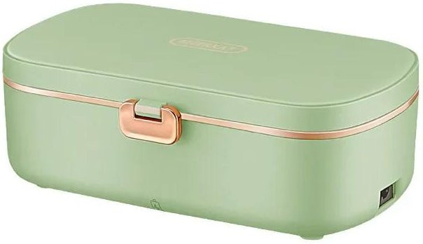 HOMEFISH Elektrische Edelstahl-Lunchbox Essenswärmer Bento-Box in Grün mit eingebautem Heizgerät - Bild 1