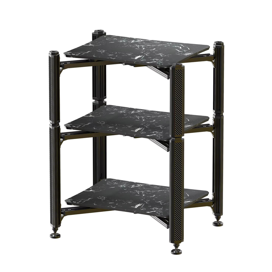 AudioBastion CLASSIC Audio Rack Verstärkerständer HiFi-Regal in Schwarz Matt - Bild 3