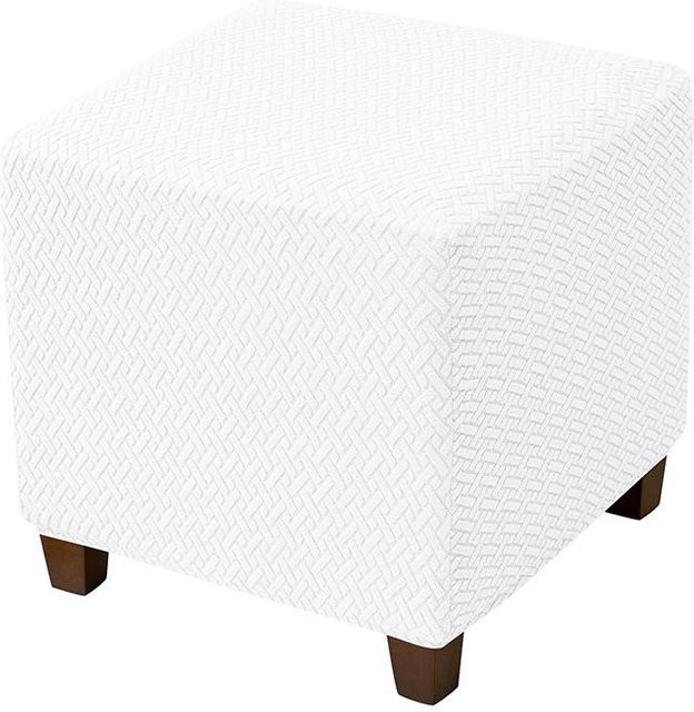 Stretch Ottoman Überzug in T-Form aus elastischem Jacquard-Polyester für Hocker und Fußstützen - Bild 1
