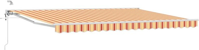 vidaXL Elektrische Ausziehbare Markise in Gelb und Orange, B x H: 400 x 300 cm - Bild 1