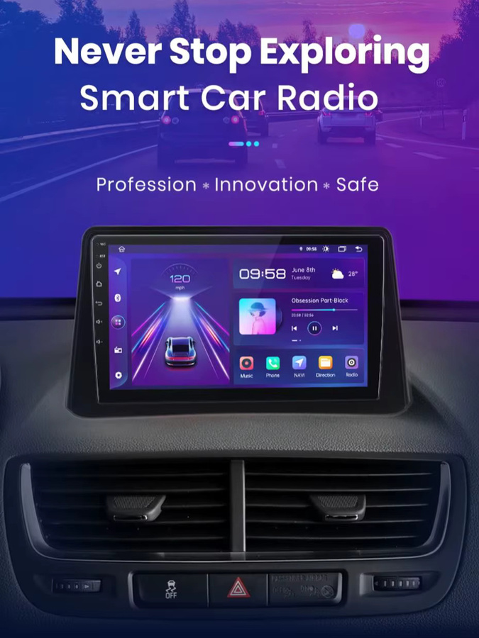 Junsun Android 13 Autoradio für Opel Mokka 2012-2016 mit 9 Zoll Display, 4GB RAM, 64GB Speicher, GPS, Carplay, Bluetooth, DSP und Rückfahrkamera Unterstützung, Schwarz - Bild 1