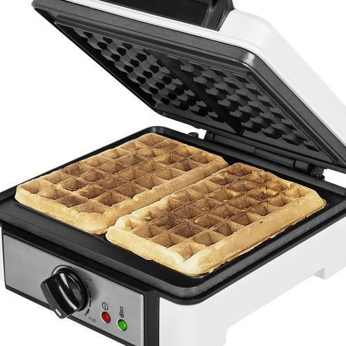 Princess Waffeleisen für belgische Waffeln in Weiß mit manueller Temperatureinstellung und analogem Display, B/T/H: 30,2 x 30,2 x 23,5 cm - Bild 2