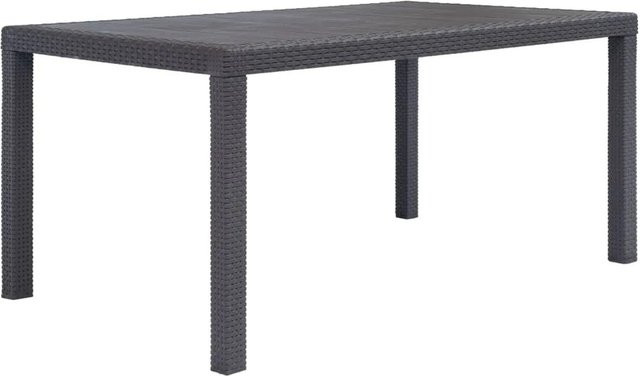 Furnicato Gartentisch in Braun mit Rattan-Optik aus Kunststoff, B/T/H: 150 x 90 x 72 cm - Bild 1