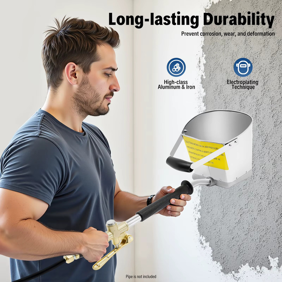 Zementsprühgerät aus Aluminium in Silber mit 4 Löchern und 3,5 l Fassungsvermögen für Baurenovierungen - Bild 2