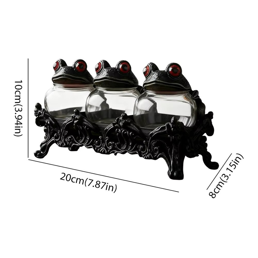 KITPIPI 3-teiliges Gewürzglas-Set aus Glas, transparente Apothekergläser mit schwarzem Schraubverschluss für Salz und Pfeffer - Bild 4