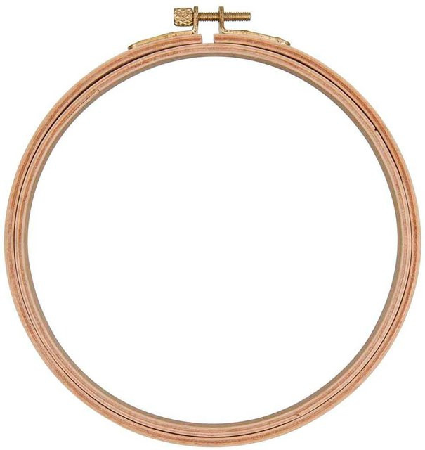 Rico Design Stickring aus Holz und Messing in Natur, Durchmesser: 12,5 cm - Bild 1