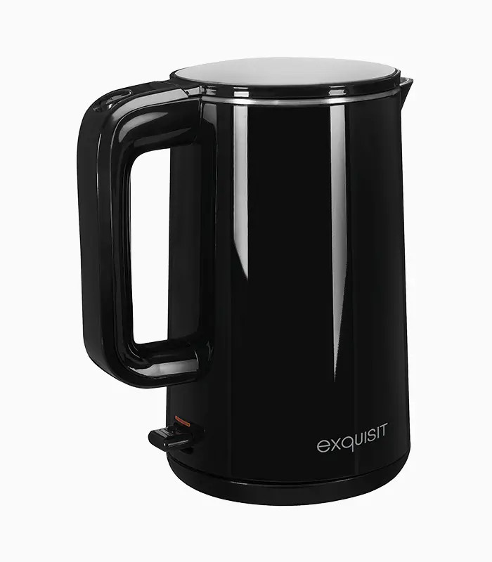 Exquisit Wasserkocher WK 6103 Schwarz mit Edelstahl und Kalkfilter, 1,5 l - Bild 2