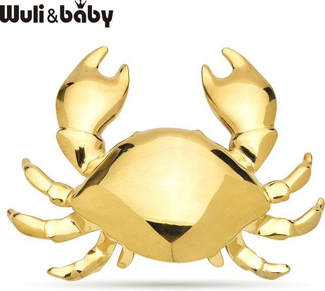 Wuli&baby Krabben-Brosche, Edelstahl, 2-farbig - Bild 1