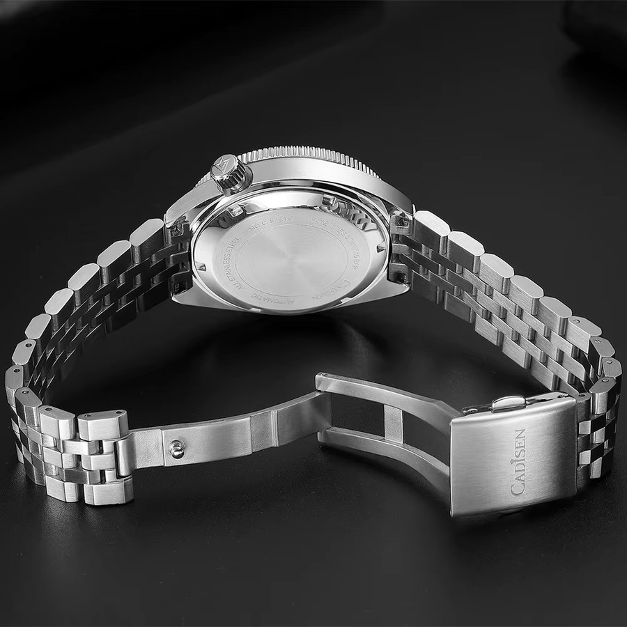 CADISEN Armbanduhr Automatik, Meteorit Zifferblatt, Edelstahl, Herren - Bild 5