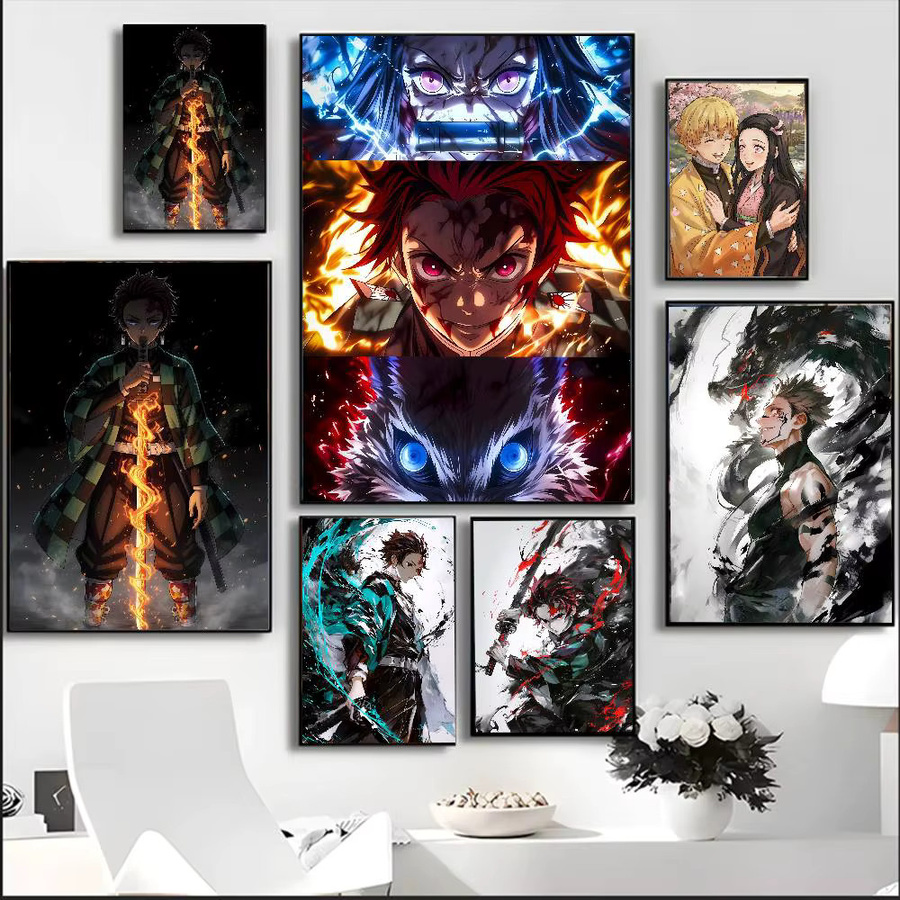 Demon Slayer Anime-Poster Kamado Tanjiro Bandai HD-Leinwand Wandkunst Mehrfarbig - Bild 3