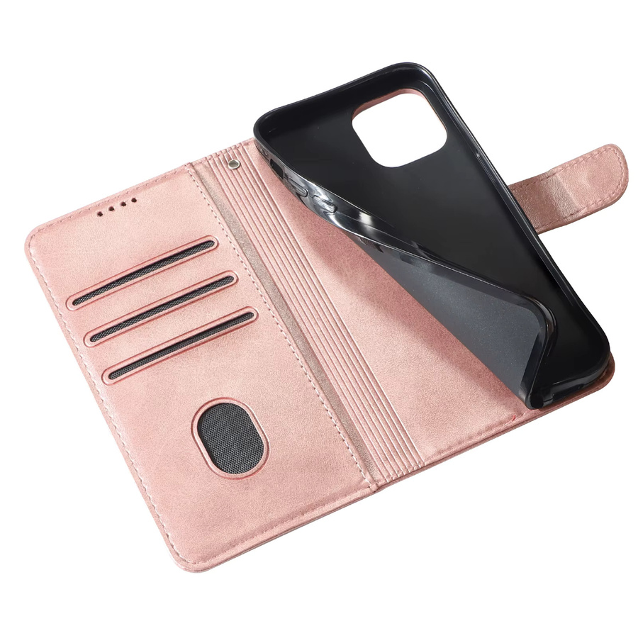 Xiaomi Redmi Note 15 14 13 12 11 Pro Plus 5G Lederhülle mit 3D Blumen-Hirsch Design in Pink - Bild 1
