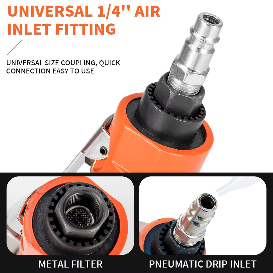 NuoDunco Pneumatische Mini-Schleifmaschine mit 3 Zoll Hochgeschwindigkeits-Winkelschleifer in Orange für das Schneiden von Metall - Bild 3