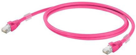 Weidmüller RJ45 Patchkabel CAT 6a S/FTP Ethernet LAN in Magenta, Länge: 1,00 m - Bild 1
