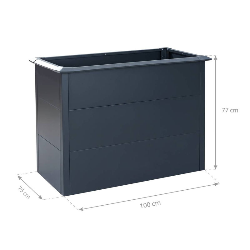 Westmann Hochbeet Primus M aus verzinktem Stahl in Anthrazit B/H/T: 100 x 77 x 50 cm - Bild 9