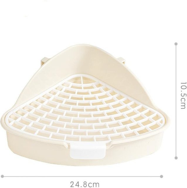 Dreieckige Toilettenschale für Kleintiere von Yiran Furniture in Weiß - Bild 1