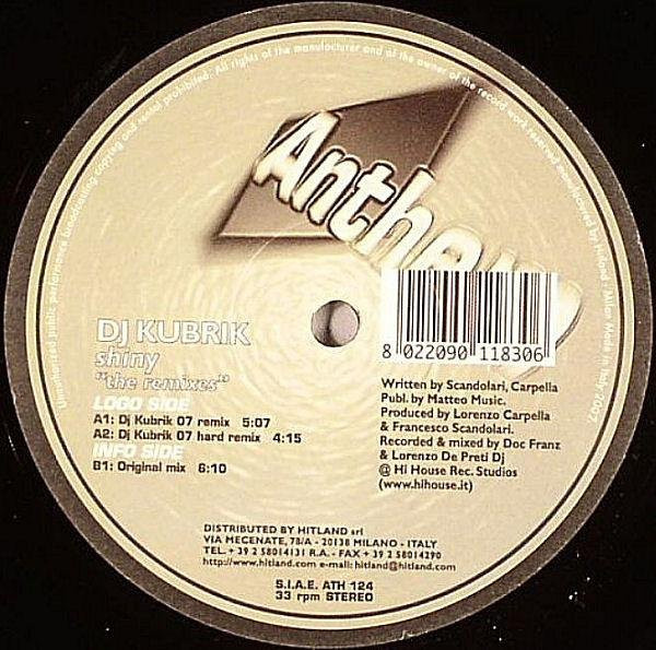 DJ KUBRIK Die Remixe Anthem 2007 12-Zoll Vinyl LP Dance & Electronica aus Italien Glänzend Multicolor - Bild 1
