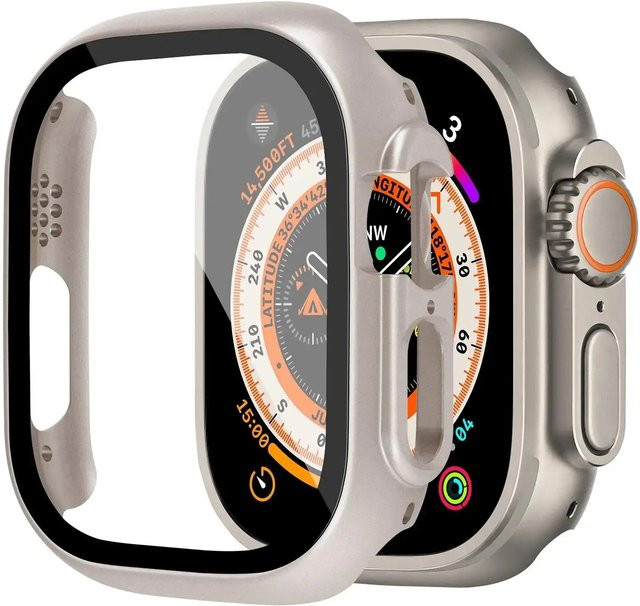 JBAILI Uhrenzubehör für Apple Watch Ultra 49 mm, Silikon, Schwarz, Unisex - Bild 1
