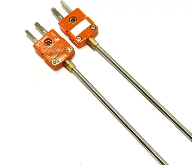 ZUIDID Typ n Thermoelement aus Edelstahl mit Sonde und Stecker in Orange - Bild 1