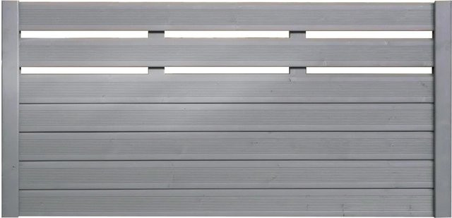 BM Massivholz Sichtschutzzaun-Element Typ 139 aus Fichtenholz in Basaltgrau, B/H: 90 x 180 cm - Bild 1