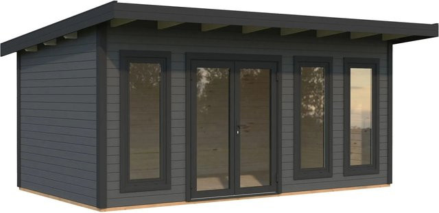 Palmako Holz-Gartenhaus Aurelia mit Pultdach in Grau und Anthrazit inklusive Boden, B/T: 530 x 300 cm - Bild 1