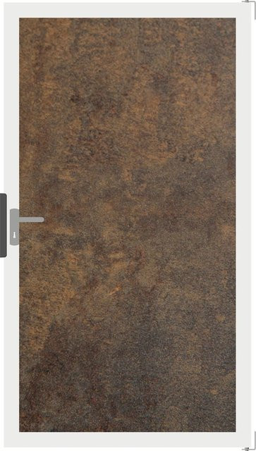 GroJa Sichtschutztor Premo Universal mit Alu-Rahmen in Rostoptik Braun, B/H: 100 x 180 cm - Bild 1