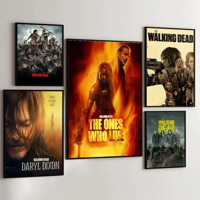 Potdemiel The Walking Dead Retro Aufkleber aus Kraftpapier für Wandgestaltung und DIY-Deko - Bild 1