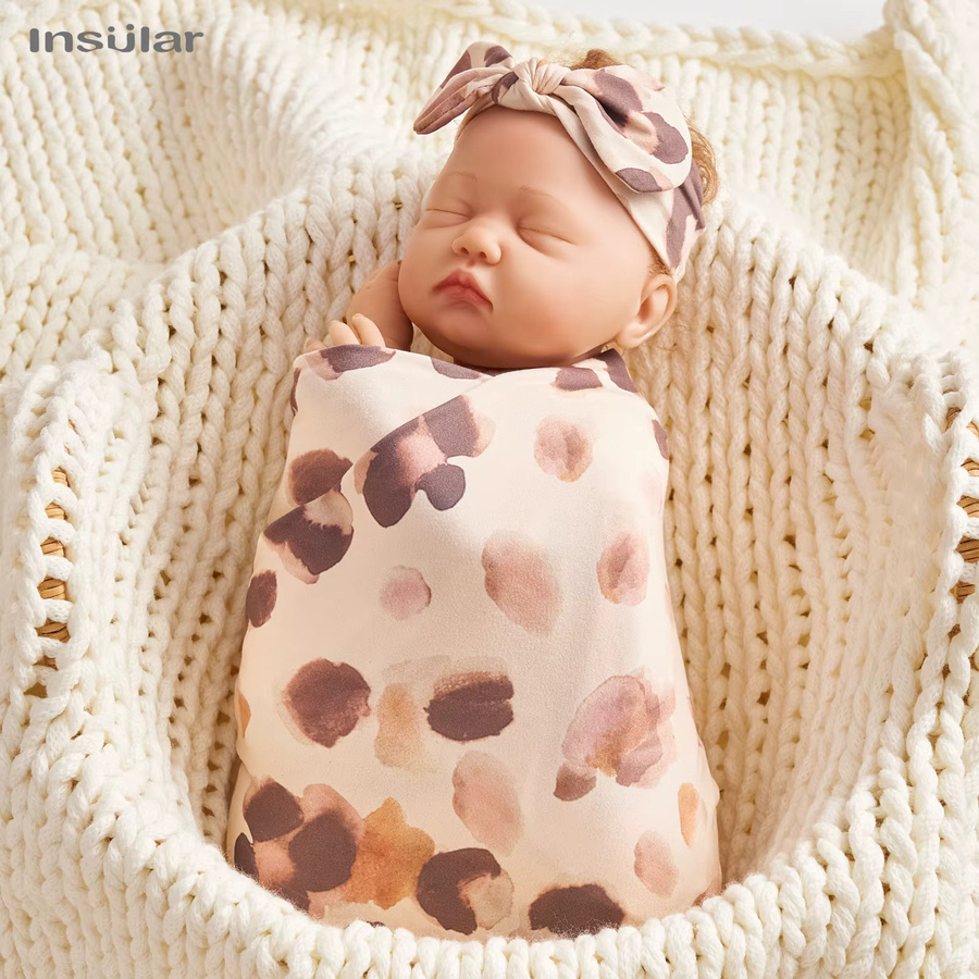 Insular Baby Decken-Set aus Baumwollgaze und Polyester, 3-teiliges atmungsaktives Sommer-Set mit Tiermuster in Mehrfarbig für Säuglinge - Bild 1