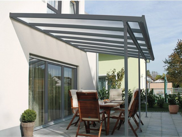 Gutta Terrassenüberdachung Bausatz Anthrazit B/T: 426 x 306 cm